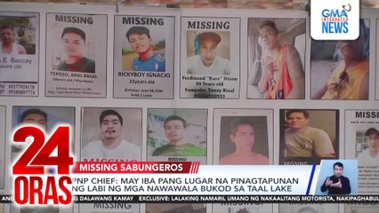 PNP Chief - May iba pang lugar na pinagtapunan ng labi ng mga nawawala bukod sa Taal Lake | 24 Oras
