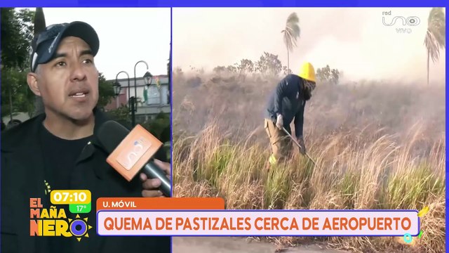 QUEMA DE PASTIZALES CERCA DE AEROPUERTO