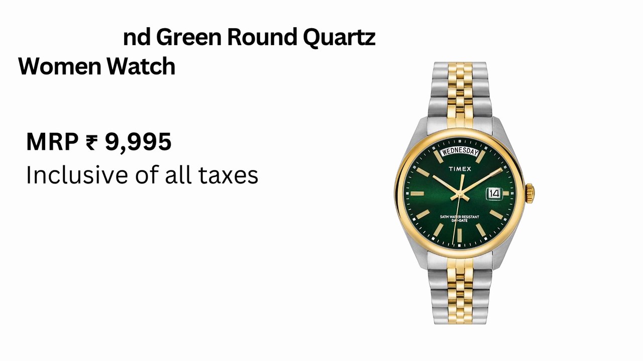 Timex Trend Green Round Quartz Women Watch