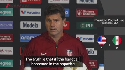 Pochettino blasts referee over 'embarrassing' handball error in Gold Cup final defeat