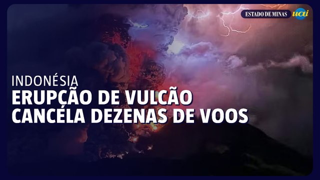 Voos são cancelados após erupção de vulcão na Indonésia