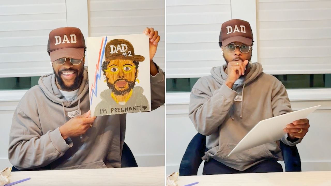 Wife Paints "I'm Pregnant" On Portrait During Couple's Painting Session | Happily TV