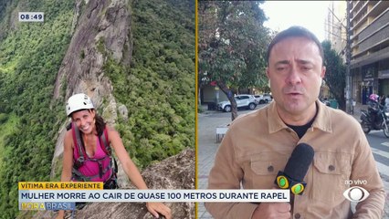 Mulher morre ao cair de quase 100 metros durante rapel em MG