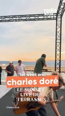 Charles Doré arrive sur la scène des Sunset Live des Terasses. #charlesdoré #sunsetlive #concert #staracademy