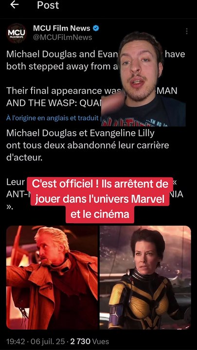 C'est officiel ! Ils arrêtent de jouer dans l'univers Marvel et le cinéma