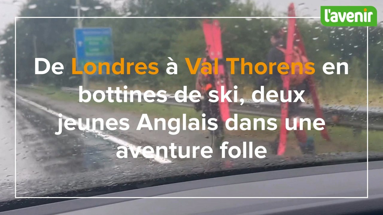 Fou ! Deux jeunes vont de Londres à Val Thorens à pied avec...des bottines de ski : ils sont de passage en province de Luxembourg