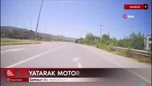 Samsun’da motosikletin üzerine yatan sürücü ceza yedi