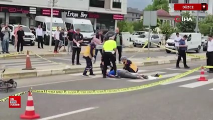 Düzce'de bisikletli adam karşıya geçmeye çalışırken hayatını kaybetti