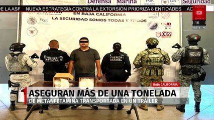 Más de una tonelada de metanfetamina en operación antidrogas en Baja California