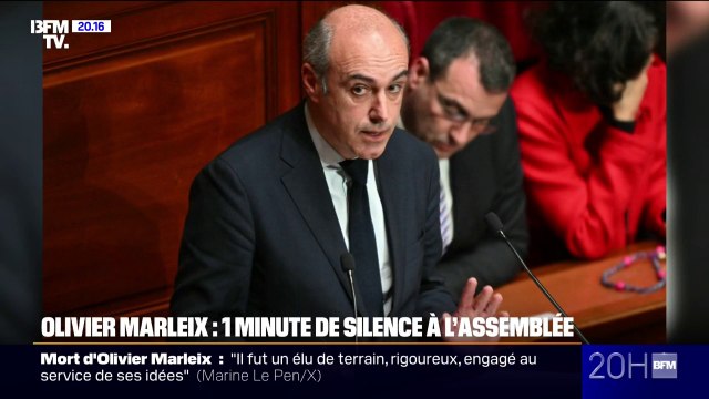 Disparition d'Olivier Marleix: une minute de silence respectée par les députés à l'Assemblée nationale