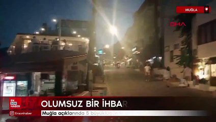 Muğla açıklarında 5 büyüklüğünde deprem