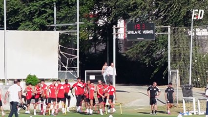 Pepe Castro, presente en el entreno del Sevilla FC