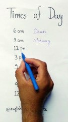The Times of Day in English 🎯 – #englishforbeginners  ✅ ✅