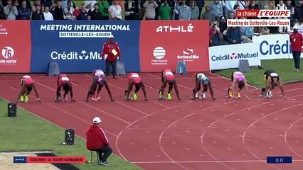 Le Nigérian Kayinsola Ajayi a explosé le record du meeting sur 100 m avec 9''92 - Athlé - Meeting de Sotteville-lès-Rouen