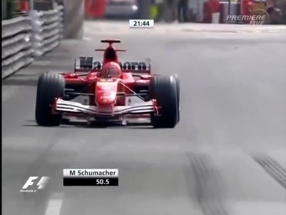 F1 – Michael Schumacher (Ferrari V10) lap in qualifying – Monaco 2005