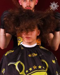 The curly long hair is gone😱