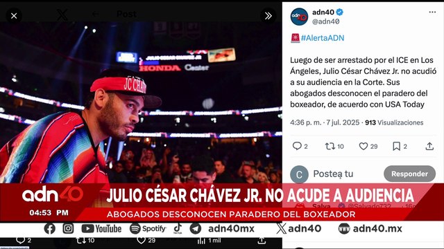 🚨¡Última Hora! Luego de ser arrestado por el ICE en Los Ángeles, Chávez Jr. no acude a su audiencia