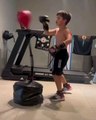 fast boy training boxing 🥊 and he is father trainer