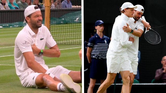 Wimbledon: Grigor Dimitrov se lesiona y abandona el juego ante Sinner estando dos sets arriba