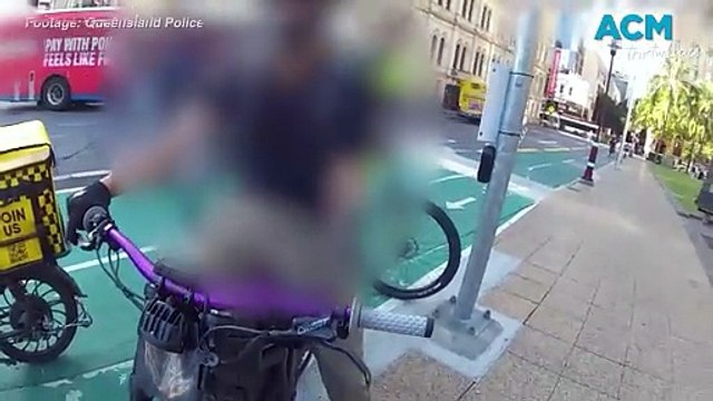 E-bike rider attempts to flee police on foot