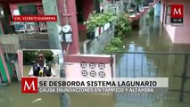 Desborde del río Tamesí desplaza a habitantes del sector Moscú en Tampico