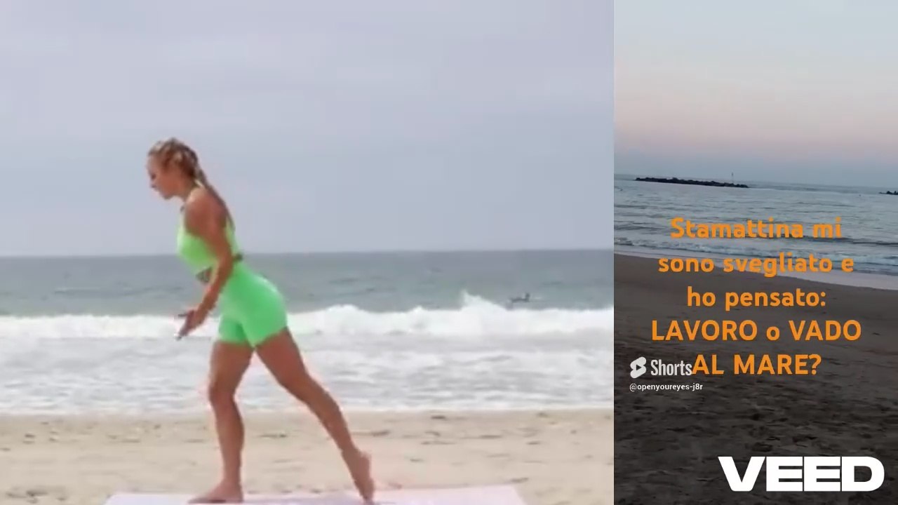 COMICS & PILATES 😊😀Workout al mare🔵 🌊  🤘  Remix audio video #humor  #comicitaliani #pilates #ridere