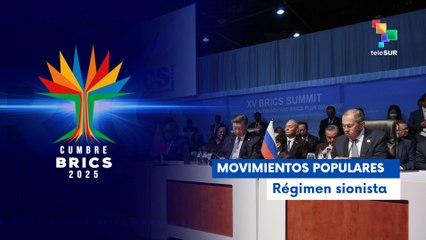 Movimientos sociales exigen ruptura total con Israel en las afueras de la cumbre de los BRICS