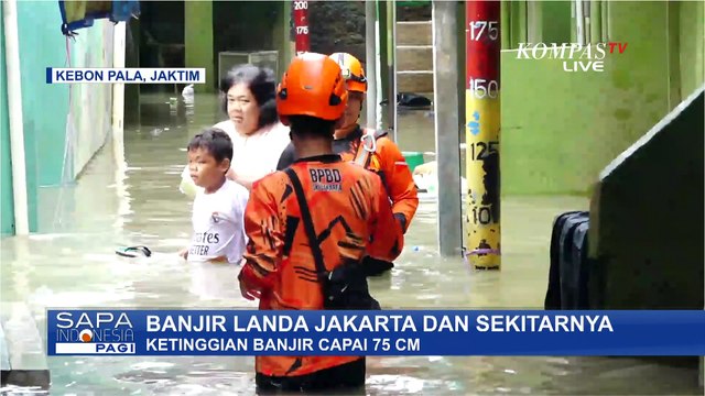 Pantauan Kondisi Banjir di Kebon Pala Jakarta hingga Lalu Lintas Jalan Tendean | SAPA PAGI
