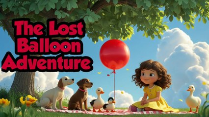 The Lost Balloon Adventure Hindi Story, Children Best Story , Bedtime Stories,🌝🌜⭐✨☘️🌴🌳🌲🏞️☁️ 👍🏻🌈🦮🐥🎈🎈🎈