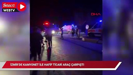 İzmir’de kamyonet ile hafif ticari araç çarpıştı: 7 yaralı