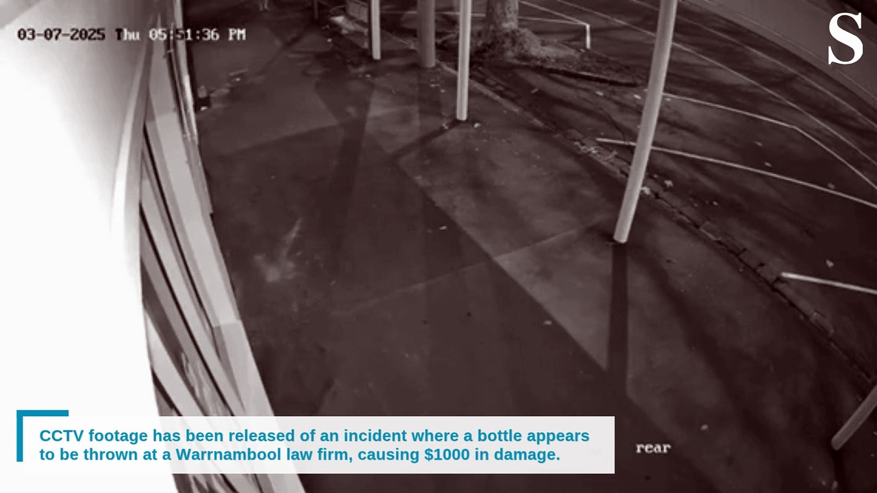 CCTV released of alleged criminal damage at Warrnambool law firm