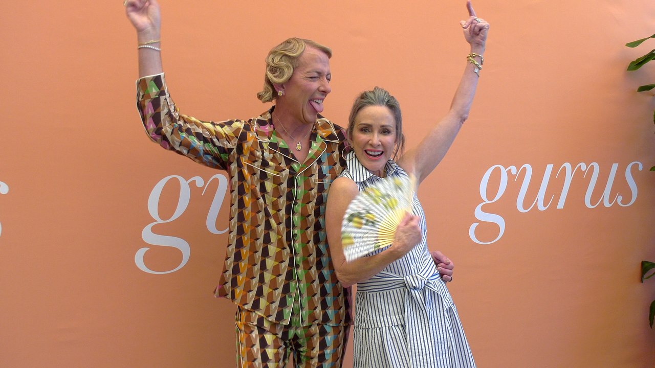 Derek Warburton and Patricia Heaton 2025 Gurus Beauty Awards Citrus-Colored Carpet