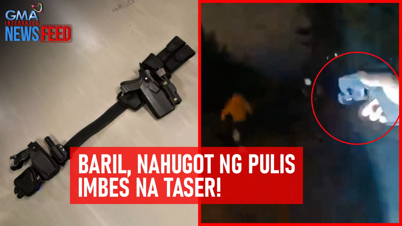 Baril, nahugot ng pulis imbes na taser! | GMA Integrated Newsfeed