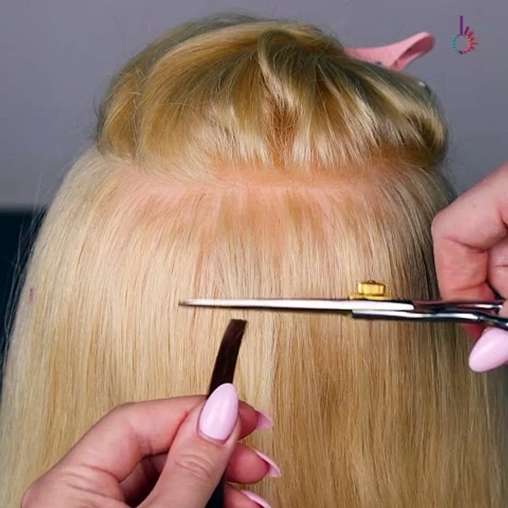 Surprising hair extension technique! 🤔💇‍♀️