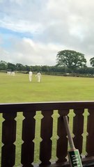 Thulina Dilshan walks off to the applause of his Werrington team-mates after his 107 against Callington.