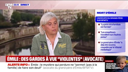 Mort d'Émile: l'avocate du grand-père dénonce des "gardes à vue violentes, plus à charge qu'à décharge"