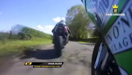Isle Of Man TT - Derek McGee and Adam McLean battle it out at high speed 2019 Tandragee 100