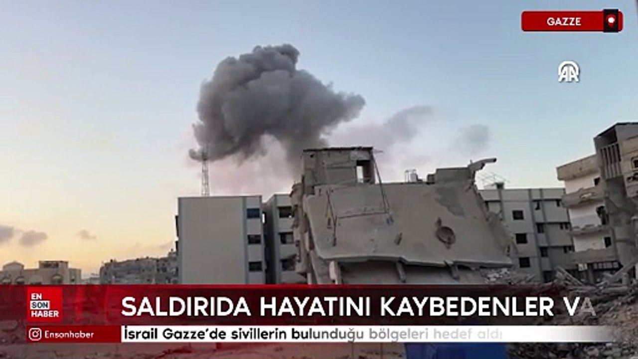 İsrail, Gazze’de sivillerin bulunduğu bölgeleri hedef aldı