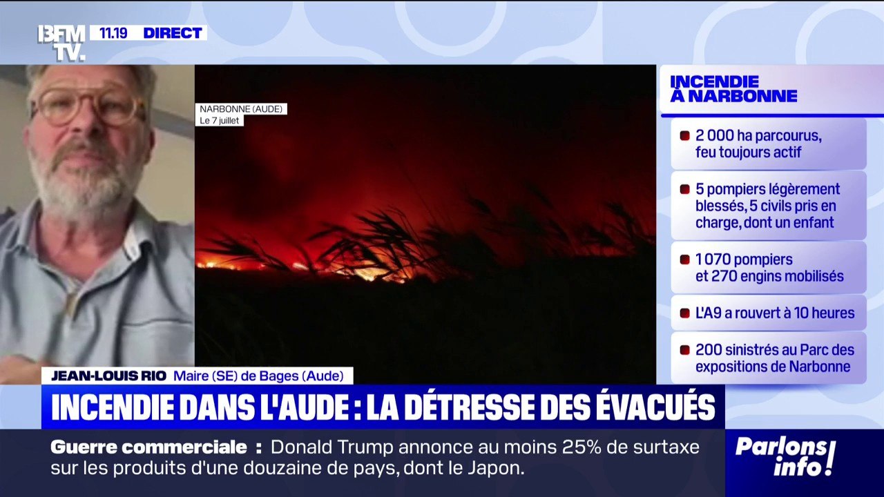 Incendie dans l'Aude: le maire de Bages indique que "360 à 380 personnes ont été évacuées" dans sa commune