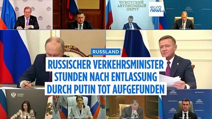 Russischer Verkehrsminister Stunden nach seiner Entlassung durch Putin tot aufgefunden