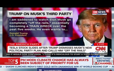 LIVE Trump vs Musk | Elon Musk’s 'America Party' Shakes Up U.S. Politics | GOP Meltdown | US -N18L