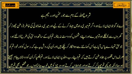 Surah Al-Mumtahanah سورة الممتحنة (Chapter 60) | Only Urdu Translation | Tafheem-ul-Quran | Surah 60