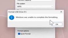 Solved - Windows was unable to complete the formatting / Format in Windows 11, 10, 8, or 7