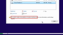 Fix "We Couldn't Create a New Partition or Locate an Existing One" Error During Windows Installation (Easy Guide)