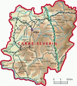 Map of Caras-Severin County. Peta Kabupaten Caras-Severin. Caras-Severin County Map. Map of County of Caras-Severin. County of Caras-Severin map. Harta județului Caraș-Severin. Carte du comté de Caras-Severin. Mapa do Condado de Caras-Severin