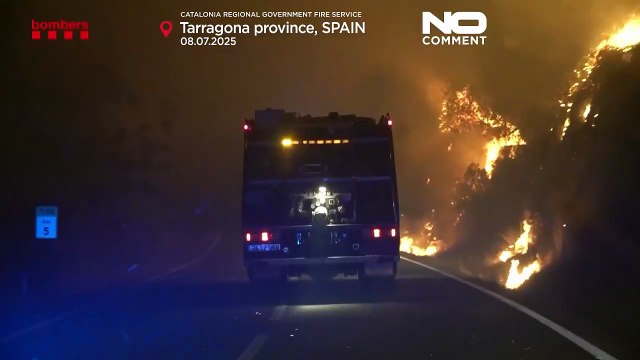 L'ondata di caldo in Spagna alimenta un incendio nel parco nazionale della Catalogna