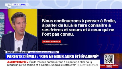 "Rien ne nous aura été épargné": la lettre poignante des parents d'Émile adressée à BFMTV