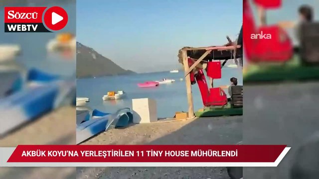 Akbük Koyu’na yerleştirilen 11 tiny house mühürlendi