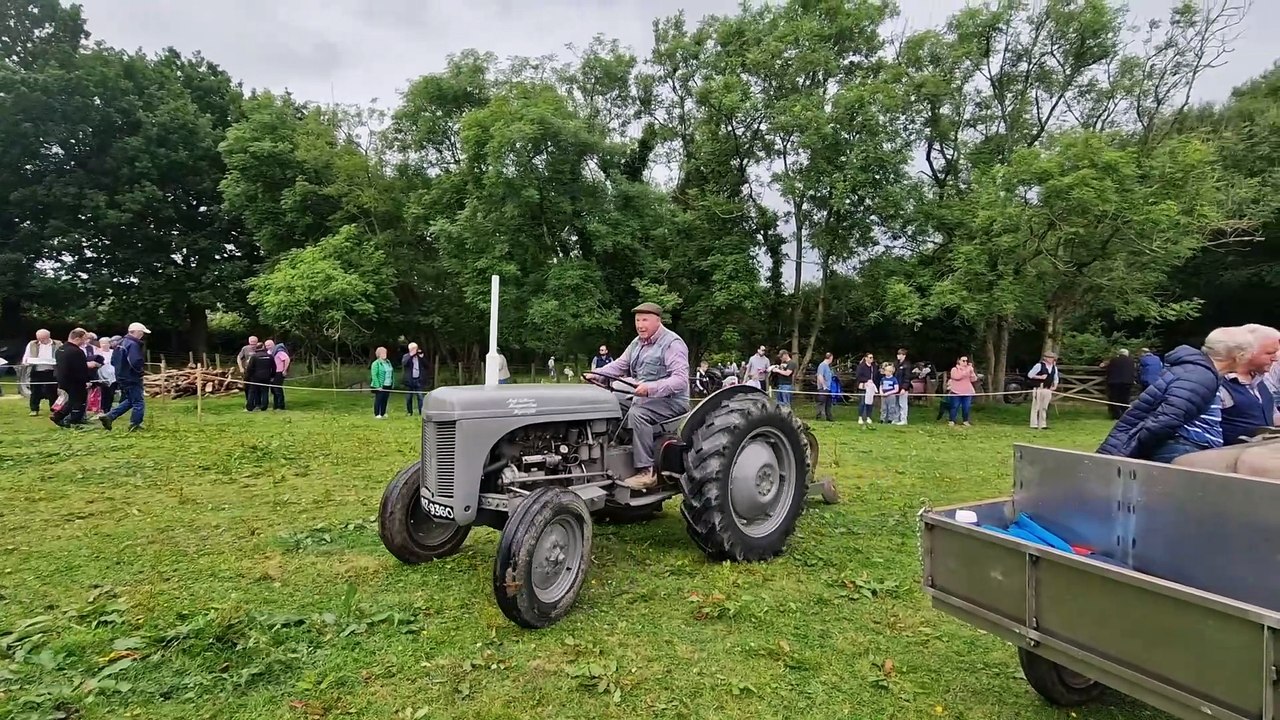 Tractors get down to business in the fields at the Ulster Folk Museum