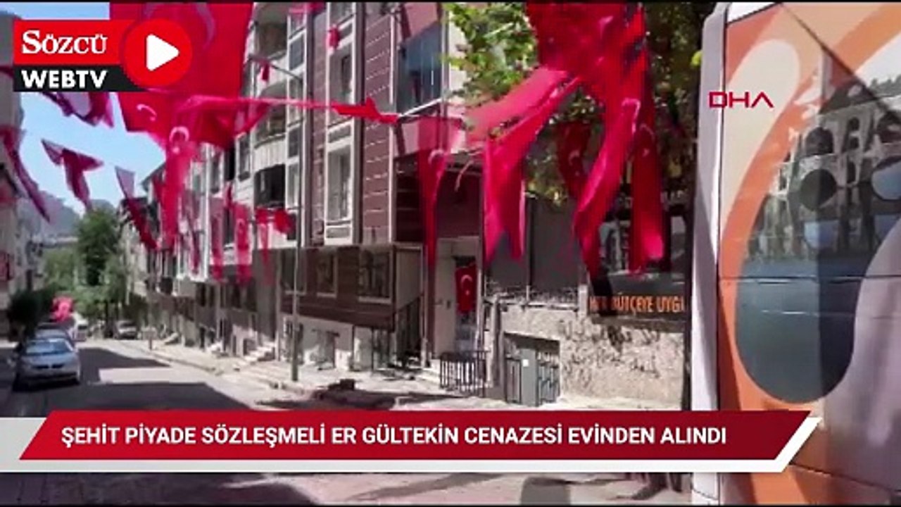 Şehit Piyade Sözleşmeli Er Gültekin cenazesi evinden alındı